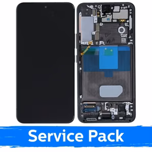 Ekranas skirtas Samsung S901 S22 su rėmeliu / Phantom Black (Graphite) / (Service Pack)