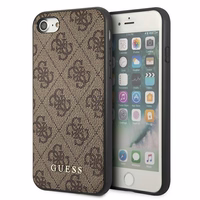 Guess 4G Metal Gold Logo dėklas telefonui iPhone SE 2022 / 2020 / 7 / 8 - Rudas