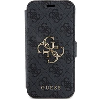 Guess 4G Metal Logo dėklas iPhone 15 Pro - pilkas