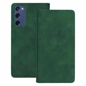 Smart Suede dėklas, skirtas Samsung Galaxy S20 FE / S20 Lite / S20 FE 5G, žalias