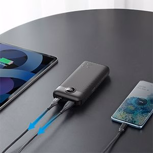 Išorinė baterija VEGER 20000 mAh PD QC3.0 2A 20W L20S (VP2039PD / W2039PD) juoda