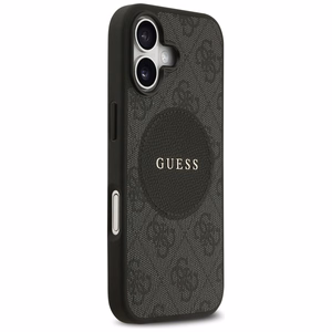 Guess 4G Circle Classic Logo Magnetinis dėklas telefonui iPhone 17 - juodas