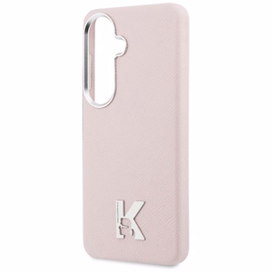 Dėklas Karl Lagerfeld K Metal Logo MagSafe Samsung Galaxy S26 rožinis
