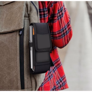 Vertikalus universalus dėklas OXFORD modelis 4 IPHONE 13 PRO MAX / SAMSUNG S21 Ultra / XIAOMI 12 Ultra juodas