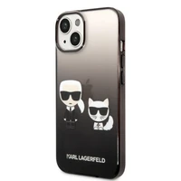 Karl Lagerfeld KLHCP14MTGKCK iPhone 14 Plus 6,7 "kietasis dėklas juodas / juodas gradientinis Ikonik Karl & Choupette