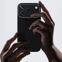 Benks Montage Magnetinė Armor Air Kevlar Dėklas Metalinis Rėmas 600D+1500D (MB67) ant Iphone 17 - juodas