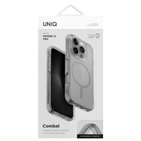 Uniq Combat iPhone 16 Pro 6.3" Magnetinis įkrovimo dėklas pilkas/akmens pilkas