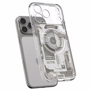 Spigen Ultra Hybrid MagSafe Zero One dėklas iPhone 18 Pro / 17 Pro, titano spalvos