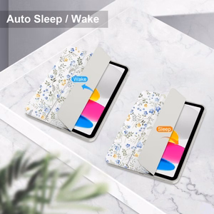 Tech-Protect SC Pen dėklas iPad 10.9" 2022 (10-os kartos) / 11" 2025 (11-os kartos) - ramunės su lapais