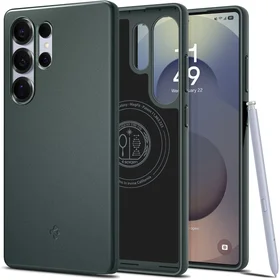 Spigen Thin Fit Mag dėklas telefonui Samsung Galaxy S25 Ultra - žalias