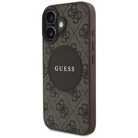 Guess 4G Circle Classic Logo Magnetinis dėklas telefonui iPhone 16 - rudas