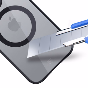 3mk Satino šarvuotas Magnetinis dėklas su MagSafe iPhone 16 Pro Max - skaidrus su juodu rėmeliu