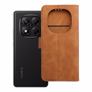 TENDER knygos tipo dėklas telefonui XIAOMI Redmi Note 14 PRO 5G / 14 PRO PLUS 5G rudas