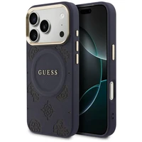 Guess Peony Hot Stamp MagSafe Case for iPhone 17 Pro Max - Blue