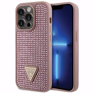 Guess GUHCP14LHDGTPP iPhone 14 Pro 6.1" pink/pink hardcase Rhinestone Triangle