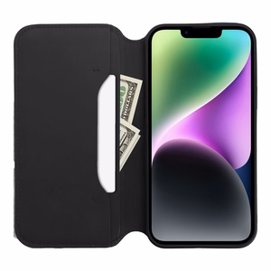 Dvigubos kišenės dėklas telefonui XIAOMI Redmi Note 13 5G juodas