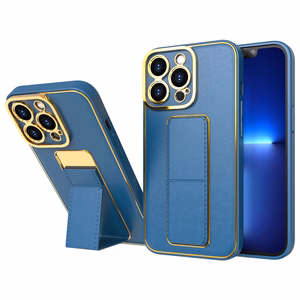 Naujas Kickstand dėklas telefonui iPhone 12 Pro su stovu mėlynas