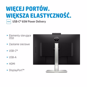 HP E-Series E27m G4 QHD USB-C konferencinis monitorius