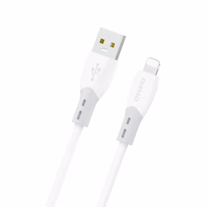 Dudao L25SL 30W USB-A - Lightning laidas su minkštu silikoninu apvalkalu 1m - baltas