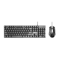 ART set wire keyboard USB A QWERTY with light + wire mouse USB A with light AK-50 black