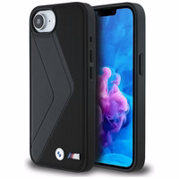 BMW Dideli dryžiai MagSafe dėklas iPhone 16e - juodas