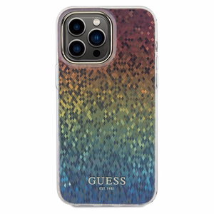 Guess IML Faceted Mirror Disco Iridescent dėklas telefonui iPhone 13 Pro / 13 - įvairiaspalvis