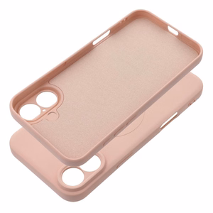 Silikoninis magnetinis dėklas telefonui, suderinamas su MagSafe, skirtas iPhone 16 Plus, rožinis