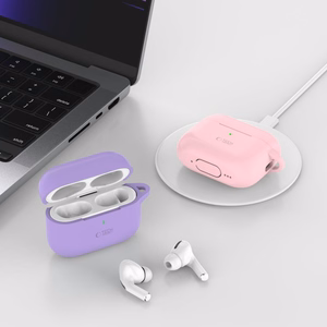 Tech-Protect silikoninis kabliuko dėklas Apple AirPods Pro 1 / 2 - smėlio spalvos