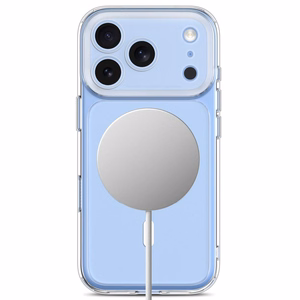 Tech-Protect MagPeak MagSafe CC dėklas, skirtas iPhone 18 Pro / 17 Pro, skaidrus