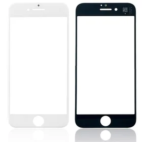 LCD stikliukas Apple iPhone 8/SE 2020 su rėmeliu ir OCA baltas V2 ORG