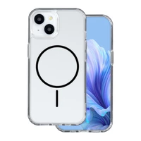 Smūgiams atsparus plonas magnetinis dėklas telefonui iPhone 13 6,1" juodas