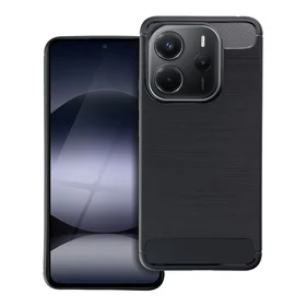CARBON dėklas telefonui XIAOMI Redmi Note 14 4G (GLOBAL - 164,84mm x 78,15mm x 8,16mm) juodas