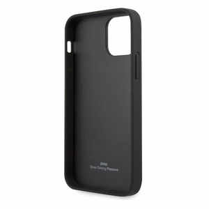 BMW Odinis perforuotas dėklas iPhone 12 Pro Max - juodas