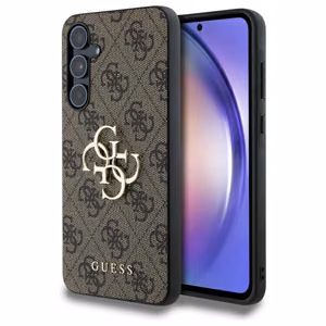 Guess 4G Big Metal Logo dėklas telefonui Samsung Galaxy A55 - rudas