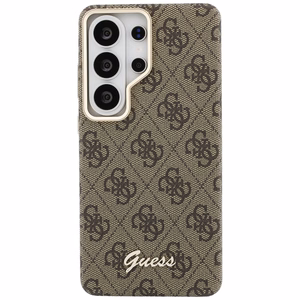 Guess dėklas 4G Script MagSafe skirtas Samsung Galaxy S26 Ultra rudas