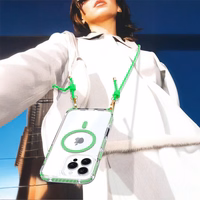 Tel Protect Strap Skaidrus dėklas Iphone 17 žalias