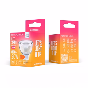 Forever Light LED Bulb G4 MR11 38° 2.2W 195lm 3000K 12V stiklas class F