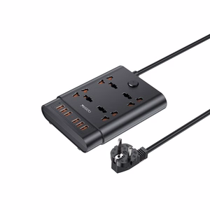YESIDO MC08 EXTENSION LAIDAS 10IN1 2650W 6XUSB-A juodas