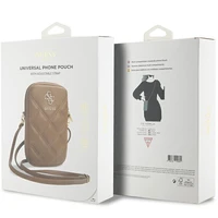 Guess užsegamas dygsniuotas 4G krepšys - rudas