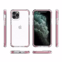VERGE šarvuotas gelinis dėklas IPHONE 11 PRO šviesiai rožinis