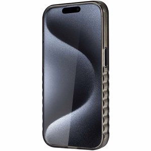 Audi IML Magnetinis dėklas su dideliu logotipu telefonui iPhone 15 Pro Max - juodas