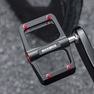 Rockbros BP2603 platforminiai dviračio pedalai su titano ašimi ir magnio lydinio guoliais – juodi