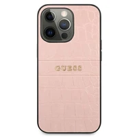 Guess Croco Strap Collection dėklas telefonui iPhone 13 Pro / 13 6.1" - rožinė
