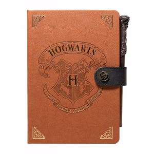 Harry Potter A5 užrašinė su burtų lazdelės formos rašikliu