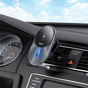 HOCO automobilinis laikiklis su belaidžiu įkrovimu suderinamas su MagSafe oro angai 15W CA91 pilkas