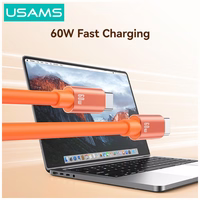 Laidas USAMS U97 60W USB-C į USB-C handstrap 30cm tarnish