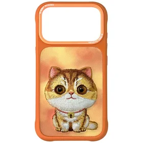 Nimmy Big Eyed Pet 2.0 Cat deklas iPhone 17 Pro Max - oranzinis