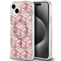 Guess IML GCube Magnetinis dėklas telefonui iPhone 15 Plus / 14 Plus - rožinė
