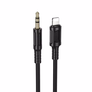Borofone AUX laidas BL25 Nice - Lightning į jack 3,5mm - 1 metras juodas