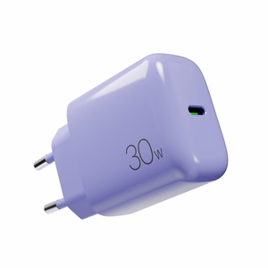 "Puro Pro Lite" 30 W USB-C sieninis įkroviklis - violetinės spalvos